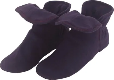 Produktbild von Raikou Hausschuhe für Damen, Herren aus Micro Fleece mit ABS und Rutschfester Sohle, Super Flauschige Hüttenschuche Tinte 37/40