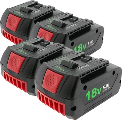 Immagine prodotto di set di 4 batterie ricaricabili PATONA Bosch GBA180LED 18V 5,0Ah