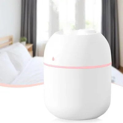 Obrázok produktu pre 220 ml USB mini zvlhčovač vzduchu – studená para, jemné nočné osvetlenie, do auta, do izby a do kancelárie