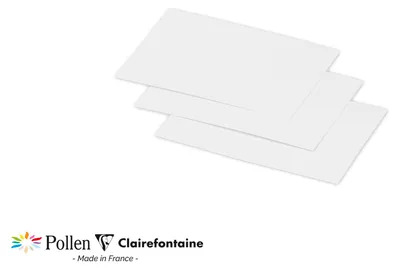 Produktbild von Clairefontaine Mini Pollen Karten 25er Pack Weiß 70x95mm