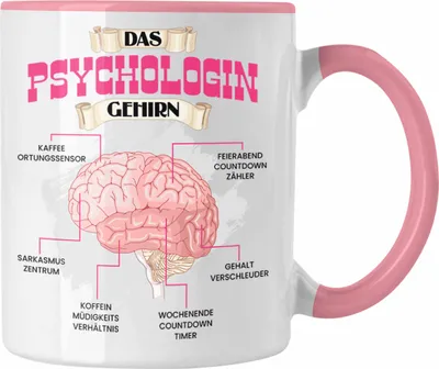 Produktbild von Trendation - Psychologin Tasse Lustiges Geschenk für Psycholiginnen Spruch Becher Geburtstag Weihnachten (Rosa)