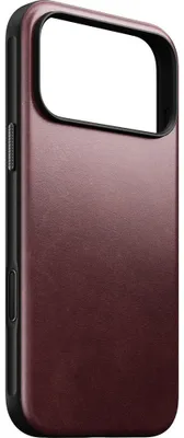 Produktbild von Handyhülle aus Naturleder für iPhone 18 Pro Max / 17 Pro Max, Nomad Modern Leather Case Horween Series mit MagSafe, Dunkelrot