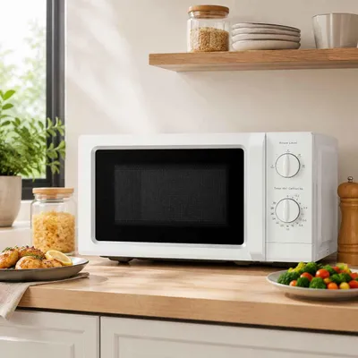 Produktbild von AIORBER Mikrowelle Freistehend 19L 700W Inverter Leise 57dB Energiesparend 5 Leistungsstufen Weiß