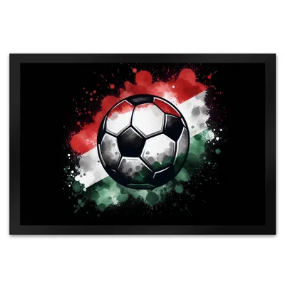 Produktbild von Fußball Ungarn Flagge Fußmatte XL in 40x60 cm