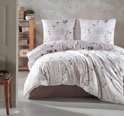 Produktbild von Bettwäsche 135x200 cm. 2 teilig set, beige, 100% Baumwolle/Renforce, Ludi