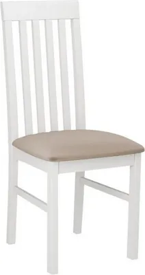 Image de Chaise de salle à manger rembourrée DANBURY 1 - blanc / beige