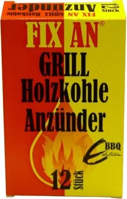 Produktbild von Till Grill Holzkohle Anzünder FIX AN Anzünderiegel Geruchsarm 12 Stück