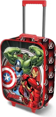 Imagen del producto de Maleta con ruedas de 52 cm, diseño Marvel Avengers Almighty en 3D, de Karactermania