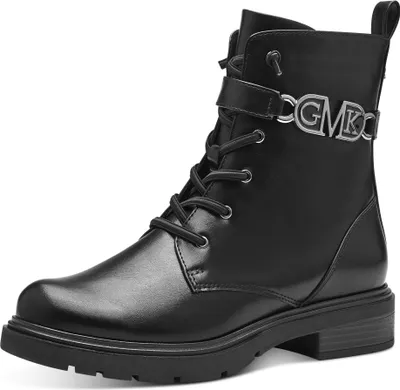 Produktbild von MARCO TOZZI Damen Stiefelette Combat Boot by GMK Zierspange 2-85202-41, Größe:40 EU, Farbe:Schwarz