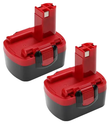 Produktbild von vhbw 2x Akku Ersatz für Bosch 2 607 335 465, 2 607 335 528, 2 607 335 432, 2 607 335 431, 2 607 335 418 für Werkzeug (2500 mAh, NiMH, 14,4 V)