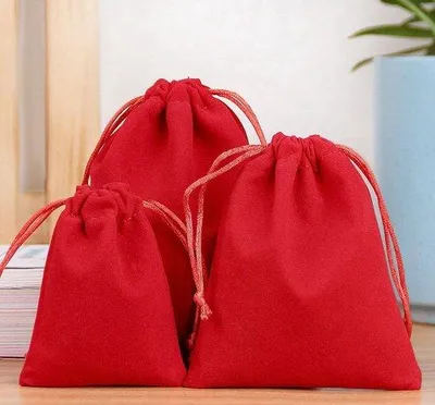 Produktbild von Grosse weichen Taschen mit Riemen - 10 Stück - weiche Geschenktaschen - Schmucktasche - weicher Tuchbeutel - 20 * 25 cm