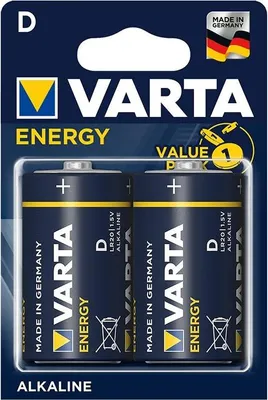 Obrázek produktu pro Varta Energy Alkaline baterie D 2 kusy v blistru