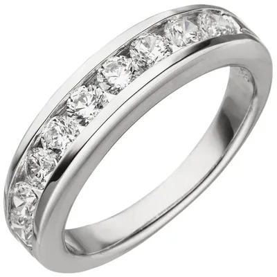 Produktbild von Ring Damenring mit weißen Zirkonia 925 Silber Fingerschmuck Innenumfang 52mm Ø16.6mm