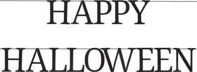 Produktbild von HALLOWEEN DEKORATION Banner Halloween GIRLDA Glitzer Schriftzug