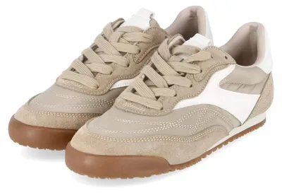 Image de Baskets basses pour femmes Bullboxer, couleur taupe, en synthétique, cuir et textile, taille : 40