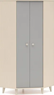 Zdjęcie produktu dla FURNLUX Szafa dziecięca Mevel szaro-beżowa 80 cm / Kolor główny: szary / Wymiary: 80 x 190 x 80 cm