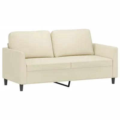 Zdjęcie produktu dla vidaXL 2-osobowa sofa kremowa 140 cm imitacja skóry