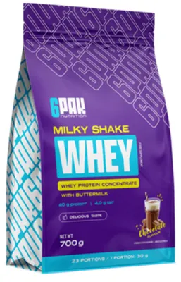 Produktbild von 6Pak Nutrition Milky Shake Whey-700g Chocolate