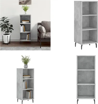 Produktbild von vidaXL Sideboard Betongrau 34,5x32,5x90 cm Holzwerkstoff - Sideboard - Sideboards - Schrank - Lagerschrank