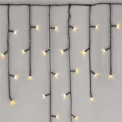 Standard LED spojovací vánoční řetěz – rampouchy, 2,5 m, venkovní, teplá bílá