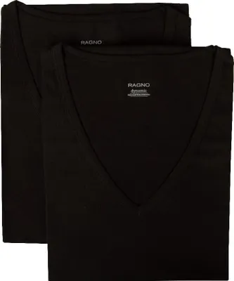 Immagine prodotto di T-shirt uomo RAGNO manica corta scollo v bordino basso confezione 2 capi eco Cotone elasticizzato bipack articolo 611478, 3 - TERZA, Cotone 93%,Spandex 7%