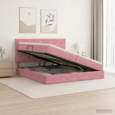 Image de Maison Exclusive - Lit à sommier LED avec matelas Rosa 200 x 200 cm en velours