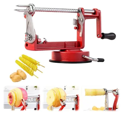 Productafbeelding van 3-in-1 Appelschiller en Aardappelschiller voor het Schillen, Snijden en Ontkernen