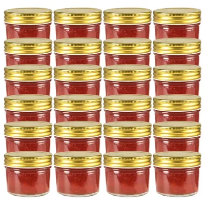 Produktbild von "im  " Marmeladengläser mit goldenen Deckeln 24 Stk. 110 ml - Marmeladengläser CC20257