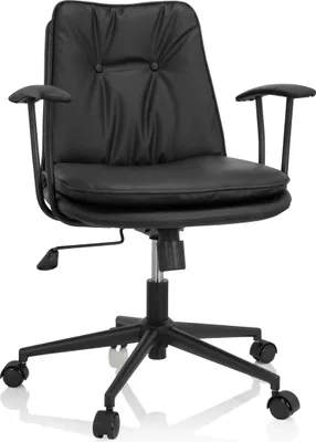 Produktbild von hjh OFFICE Home Office Bürostuhl SMALLO Schreibtischstuhl mit Armlehnen Kunstleder Drehstuhl