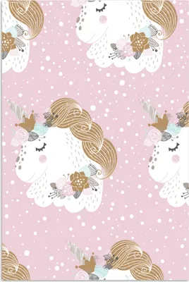 Produktbild von MuchoWow® Poster Einhorn - Rosa - Kinder - Rosa - Mädchen - Baby - Mädchen 40x60 cm - Plakate für die Wand - Poster Babyzimmer