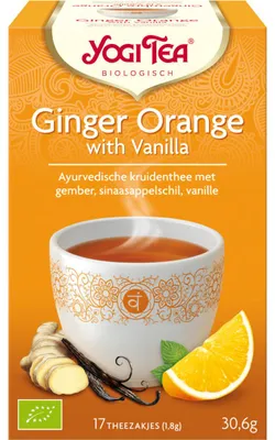 Produktbild von Yogi Tea Kräutertee -Ingwer-Orange, 17 x 1,8 Gramm