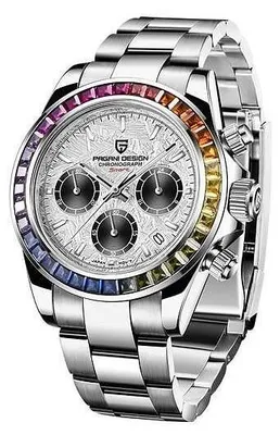 Produktbild von Herrenuhr Pagani Design Scopic, Quarz, Edelstahl, Chronograph, Schwarz / Mehrfarbig