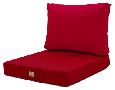 Image de Coussins pour salon de jardin déhoussable 60x70cm Rouge