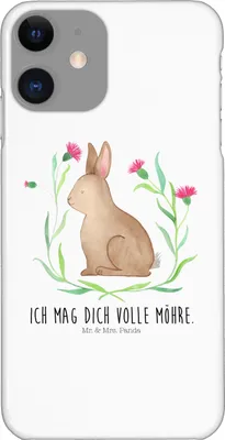 Produktbild von Mr. & Mrs. Panda Iphone 11 Handyhülle Hase Sitzen - Weiß - Geschenk, Frohe Ostern, Cover, Liebe, Kaninchen, Grüße, Hülle, Handy Schutzhülle, Smartphone