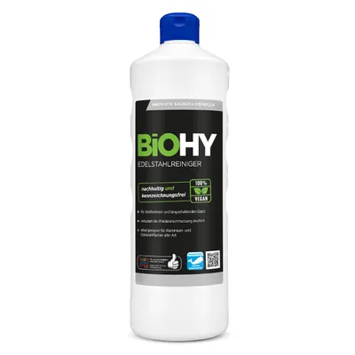 Produktbild von AUSLAUF! BiOHY edelstahlreiniger, edelstahlpflege, Glanz-Reiniger 1l BY01025001