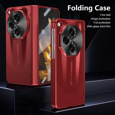 Obrázek produktu pro Pouzdro pro OnePlus Open/Oppo Find N3 robustní All-Inclusive kryt s ochranou pantu a displeje červené
