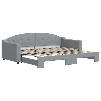 Produktbild von vidaXL Tagesbett Ausziehbar Hellgrau 90x200 cm Stoff