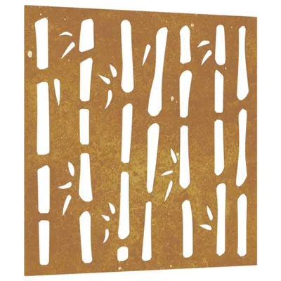 Produktbild von vidaXL Garten-Wanddeko 55x55 cm Cortenstahl Bambus-Design