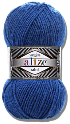 Immagine prodotto di Alize 1x 100g, filato Superlana Midi, tinta unita, adatto per uncinetto e maglia (colore 141)