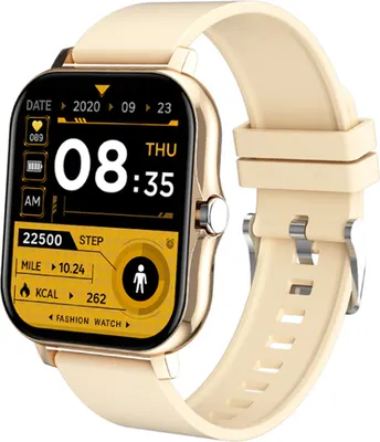 Produktbild von TPFNet Smartwatch mit Silikon Armband - individuelles Display - Smart Watch Armbanduhr - Modell SW4 - Gold