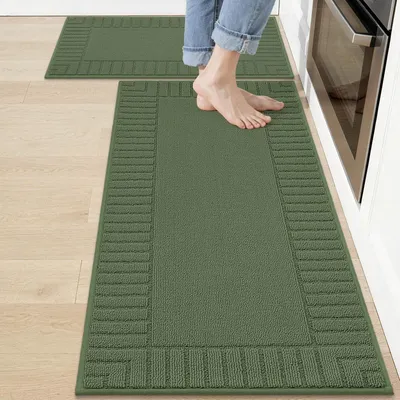 Immagine prodotto di Set di 2 tappetini antiscivolo per la cucina, resistenti alle macchie e assorbenti