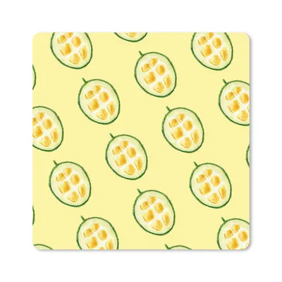Produktbild von MuchoWow® Mauspad Mousepad Obst - Schablonen - Gelb 30x30 cm - Mousepads - Maus Mat - Pad - Mausunterlage - Gaming