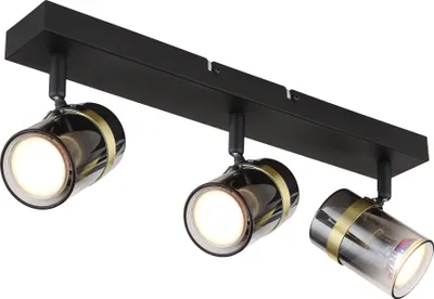 Image de Globo Lighting Projecteur métal noir mat, 3x GU10