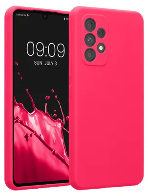 Produktbild von kwmobile Hülle kompatibel mit Samsung Galaxy A53 5G - Hülle Silikon gummiert - Handyhülle - Handy Case in Neon Pink
