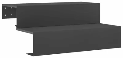 Productafbeelding van Tuintrap met 2 treden 80,5 x 56,5 x 34 cm Staal Zwart