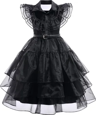 Obrázek produktu pro ASKSA dívky princezna šaty Vintage gotické středu Cosplay šaty pro Mottoparty gotický kostým, černá, 110