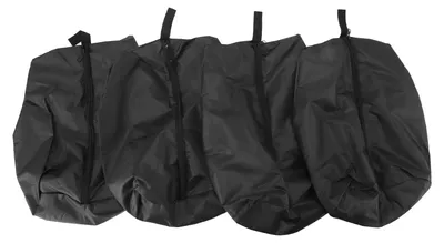 Image de Lot de 4 sacs de voyage pour chaussures, grande capacité, imperméables, noirs, avec fermeture éclair, pour ranger les vêtements à la maison, en voyage ou à la salle de sport – 43 x 23 cm