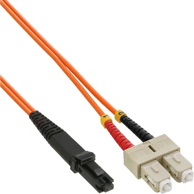 Produktbild von InLine LWL Duplex Kabel, MTRJ/SC, 50/125µm, OM2, 3m, 3 m, OM2, MT-RJ, SC
