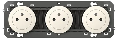Produktbild von Dooxie Dreifachsteckdose mit Erdung, zum Selbstmontage, LEGRAND weiß