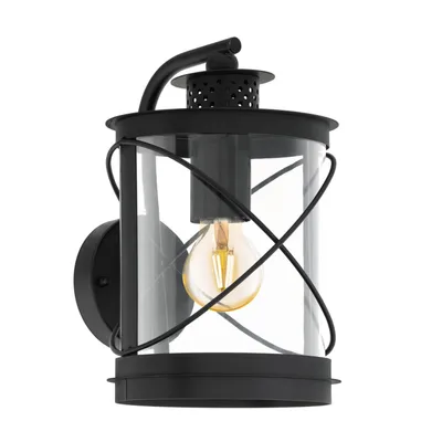 Image de EGLO Applique murale d'extérieur Hilburn 20×20×28 cm Noir